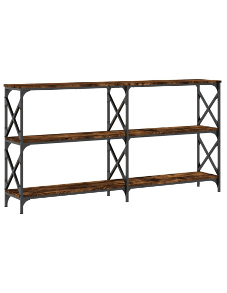 Tavolo Consolle Rovere Fumo 156x28x80,5 cm in Legno Multistrato