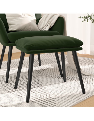 Poggiapiedi Verde Scuro 45x29,5x35 cm in Velluto