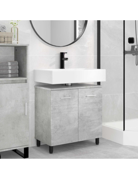 Mobiletto da bagno Grigio Cemento 60 x 35 x 60 cm
