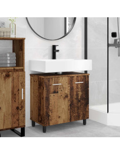 Mobiletto da bagno Legno antico 60 x 35 x 60 cm