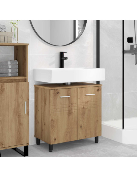 Mobiletto da bagno Rovere Artigianale 60 x 35 x 60 cm