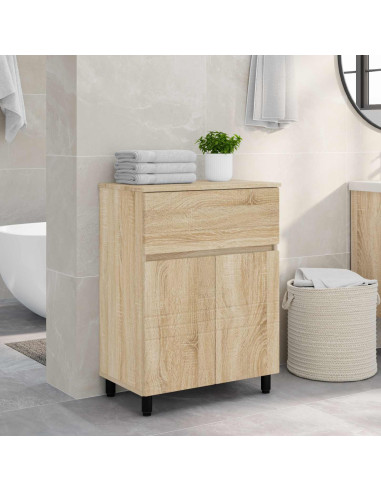 Mobiletto da bagno Rovere Sonoma 60 x 35 x 80 cm