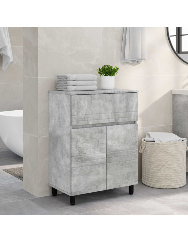 Mobiletto da bagno Grigio Cemento 60 x 35 x 80 cm