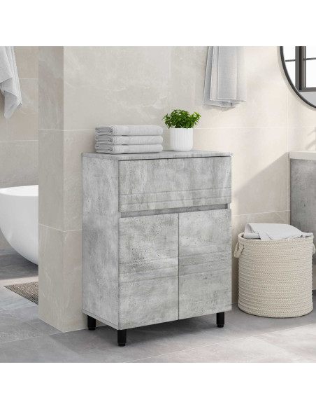 Mobiletto da bagno Grigio Cemento 60 x 35 x 80 cm