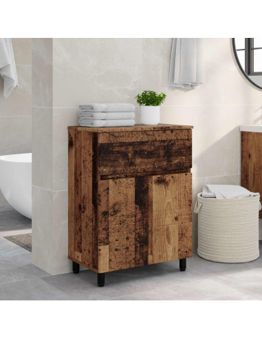 Mobiletto da bagno Legno antico 60 x 35 x 80 cm