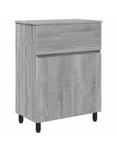 Mobiletto da bagno Sonoma grigio 60 x 35 x 80 cm 2
