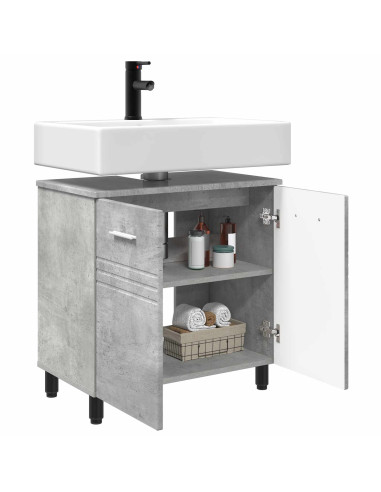 Mobiletto da bagno Grigio Cemento 60 x 35 x 60 cm
