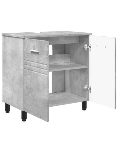 Mobiletto da bagno Grigio Cemento 60 x 35 x 60 cm