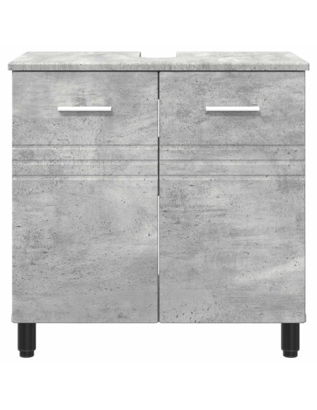 Mobiletto da bagno Grigio Cemento 60 x 35 x 60 cm