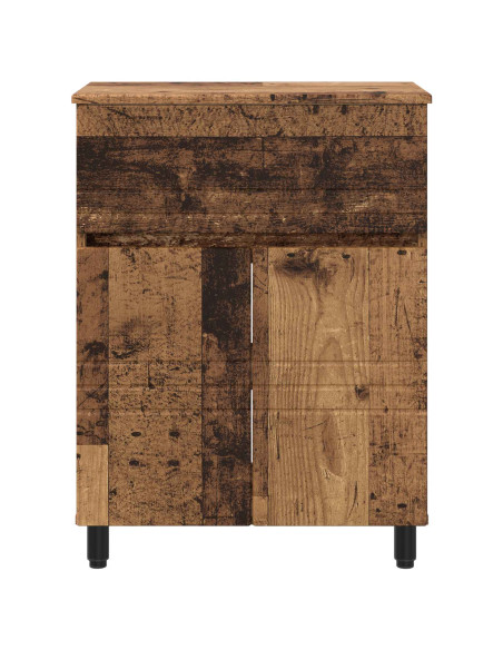 Mobiletto da bagno Legno antico 60 x 35 x 80 cm