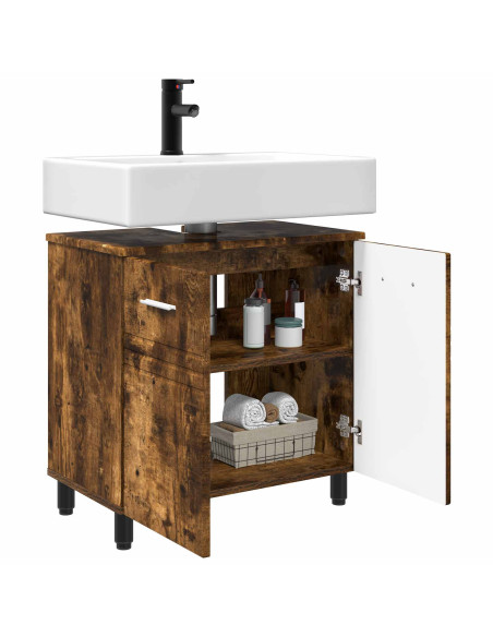 Mobiletto da bagno Rovere Fumo 60 x 35 x 60 cm