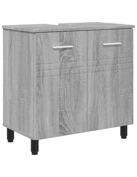 Mobiletto da bagno Sonoma grigio 60 x 35 x 60 cm