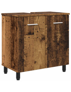 Mobiletto da bagno Legno antico 60 x 35 x 60 cm 2