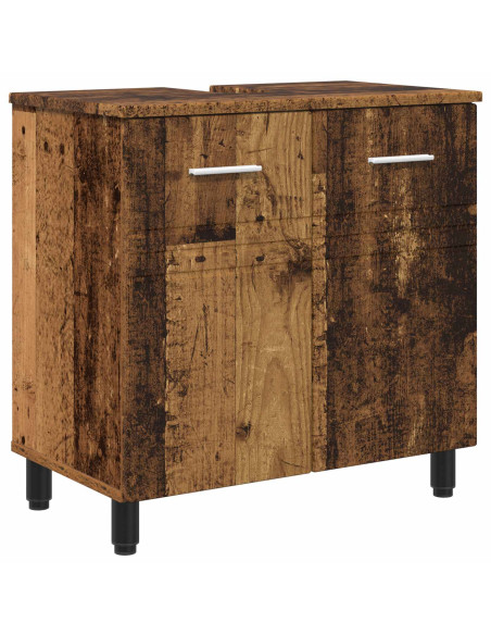 Mobiletto da bagno Legno antico 60 x 35 x 60 cm
