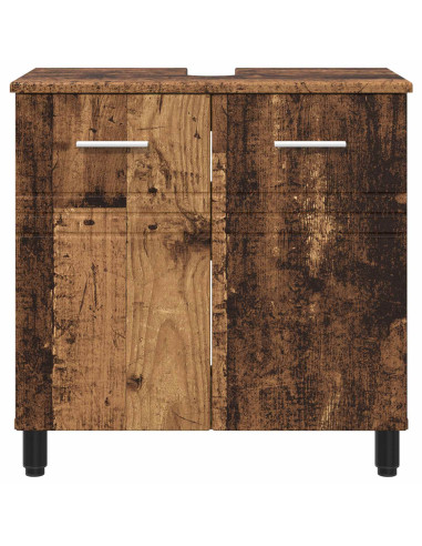 Mobiletto da bagno Legno antico 60 x 35 x 60 cm