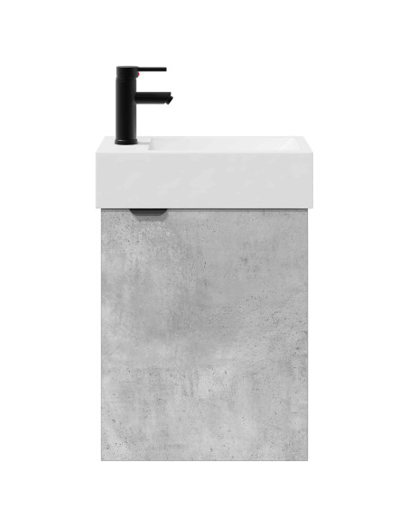 Mobile bagno con rubinetto Grigio Cemento 45,5 x 22,5 x 84 cm