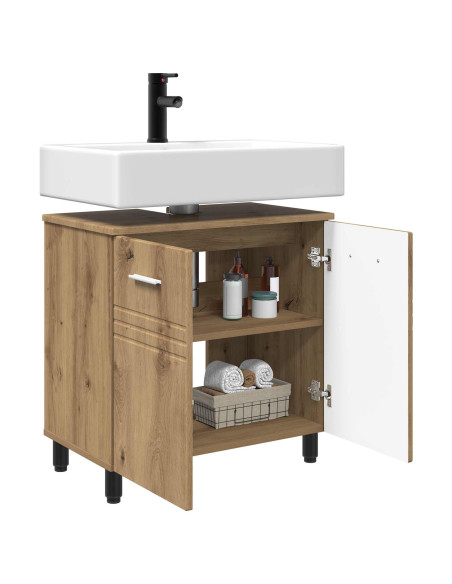 Mobiletto da bagno Rovere Artigianale 60 x 35 x 60 cm