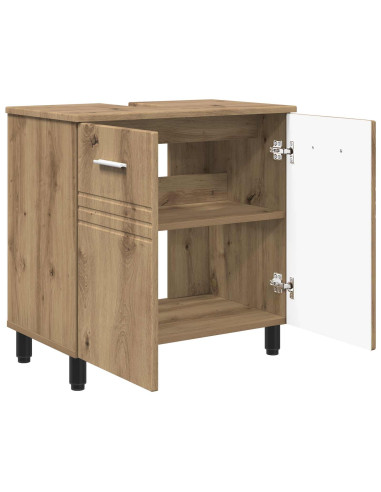 Mobiletto da bagno Rovere Artigianale 60 x 35 x 60 cm