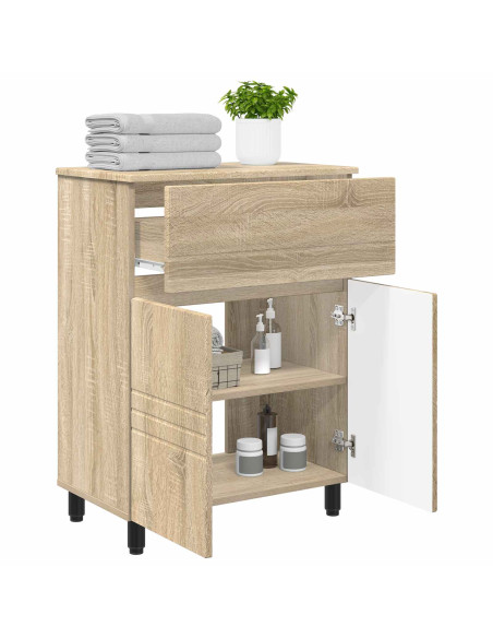 Mobiletto da bagno Rovere Sonoma 60 x 35 x 80 cm