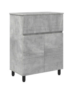 Mobiletto da bagno Grigio Cemento 60 x 35 x 80 cm 2