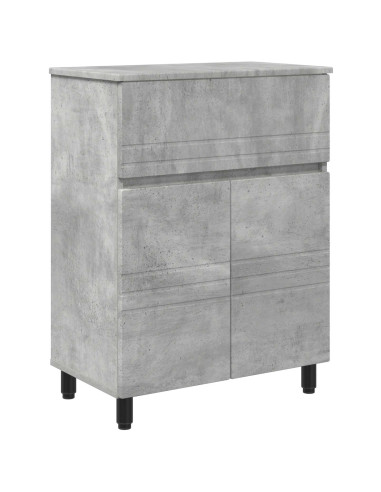 Mobiletto da bagno Grigio Cemento 60 x 35 x 80 cm