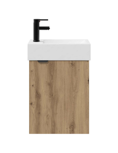 Mobile bagno con rubinetto Rovere Artigianale