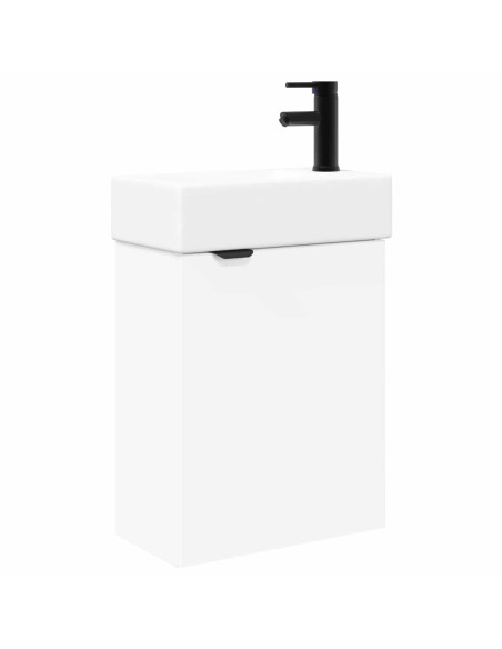 Mobile bagno con rubinetto Bianco 45,5 x 22,5 x 84 cm