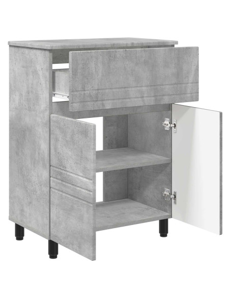Mobiletto da bagno Grigio Cemento 60 x 35 x 80 cm