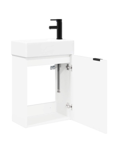 Mobile bagno con rubinetto Bianco 45,5 x 22,5 x 84 cm