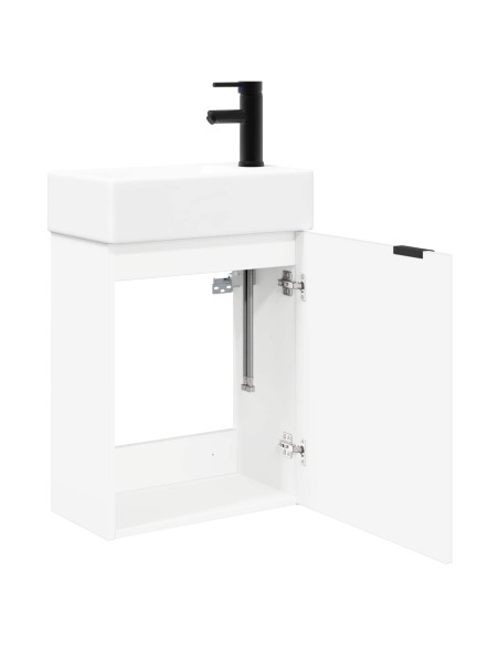 Mobile bagno con rubinetto Bianco 45,5 x 22,5 x 84 cm