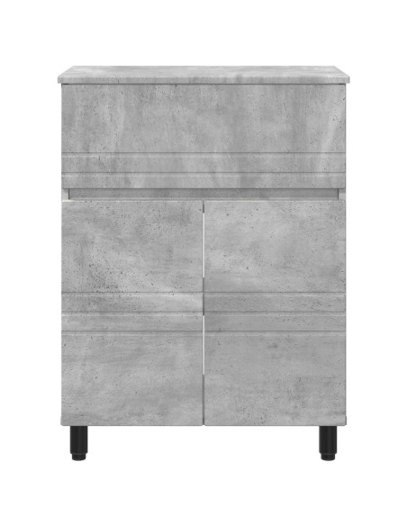 Mobiletto da bagno Grigio Cemento 60 x 35 x 80 cm