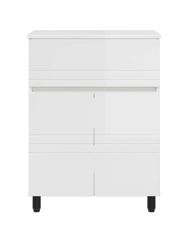Mobiletto da bagno Bianco Lucido 60 x 35 x 80 cm
