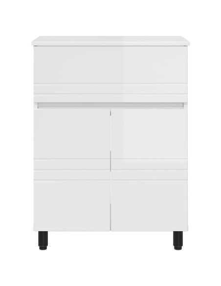 Mobiletto da bagno Bianco Lucido 60 x 35 x 80 cm