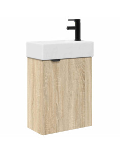 Mobile bagno con rubinetto Rovere Sonoma 45,5 x 22,5 x 84 cm 2