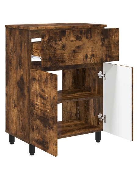 Mobiletto da bagno Rovere Fumo 60 x 35 x 80 cm