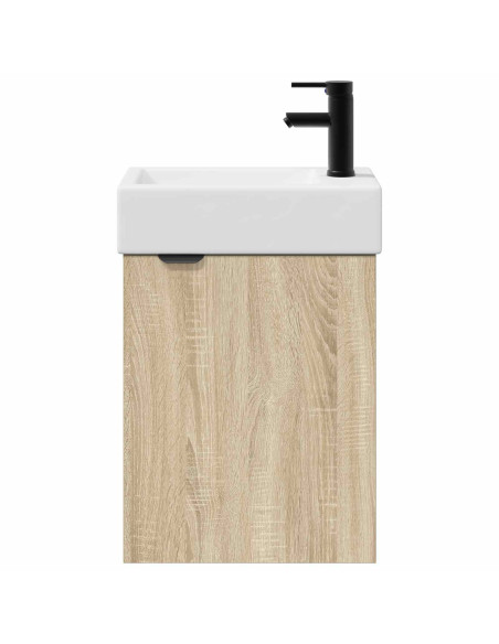 Mobile bagno con rubinetto Rovere Sonoma 45,5 x 22,5 x 84 cm