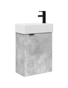 Mobile bagno con rubinetto Grigio Cemento 45,5 x 22,5 x 84 cm 2