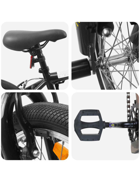 BMX 20 Pollici per oltre 9 anni Nero