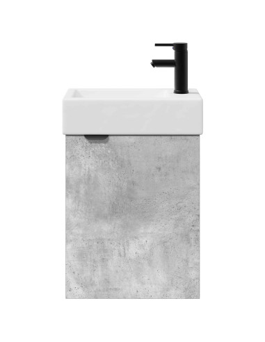 Mobile bagno con rubinetto Grigio Cemento 45,5 x 22,5 x 84 cm