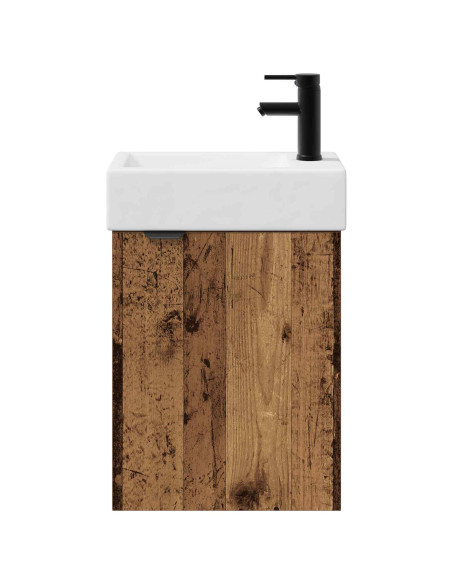 Mobile bagno con rubinetto Legno antico 45,5 x 22,5 x 84 cm