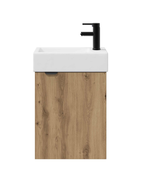 Mobile bagno con rubinetto Rovere Artigianale