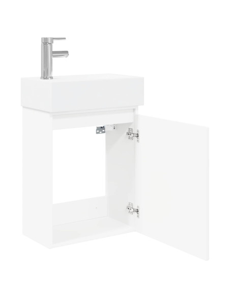 Mobile bagno con rubinetto Bianco 45,5 x 22,5 x 84 cm