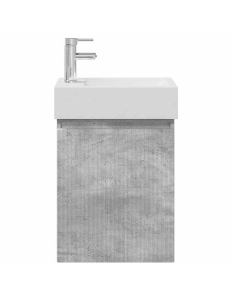 Mobile bagno con rubinetto Grigio Cemento 45,5 x 22,5 x 84 cm
