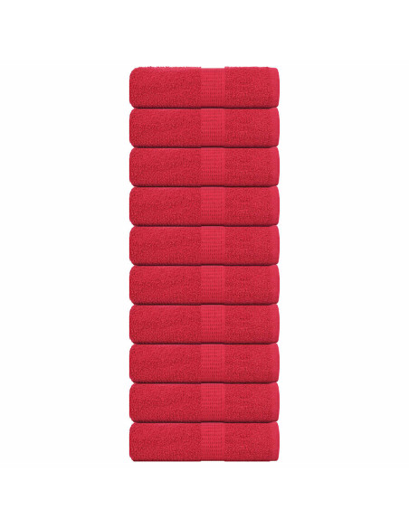Asciugamani FROGN 10 pz Rosso 30x30 cm 360 g/m²