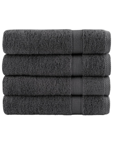 Asciugamani Premium SOLUND 4 pz Antracite 50x100 cm 600 g/m²