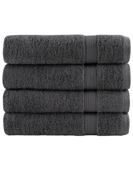 Asciugamani Premium SOLUND 4 pz Antracite 50x100 cm 600 g/m²