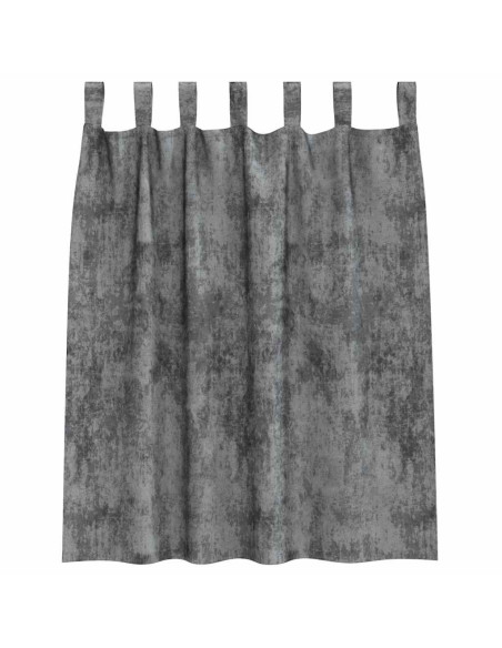 Tende in Velluto con tende 2 pcs Grigio 140 x 140 cm Velluto