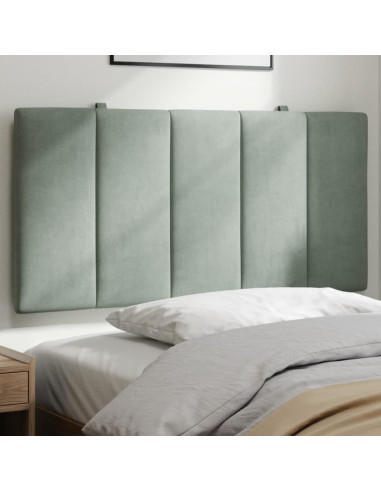 Cuscino testiera Hanko Grigio Chiaro 100 cm Velluto