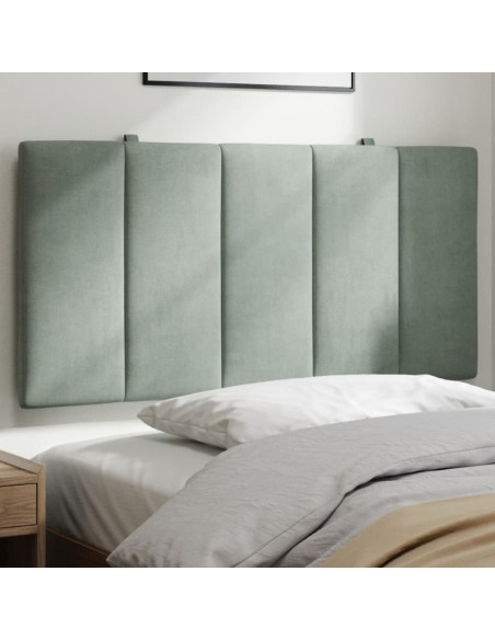 Cuscino testiera Hanko Grigio Chiaro 100 cm Velluto
