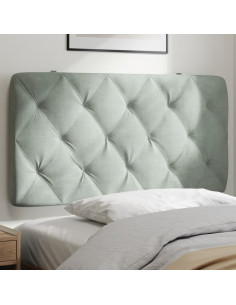 Cuscino testiera Grigio Chiaro 100 cm in Velluto